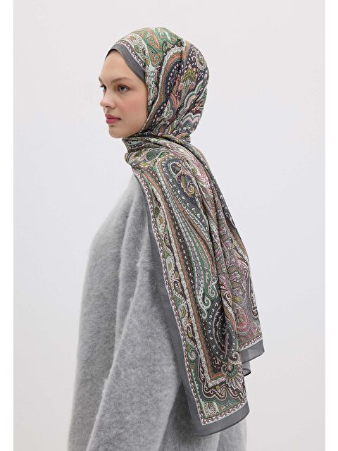Fresh Scarfs Etnıc Floral Desen Şal Menekşe - S000458368-1612