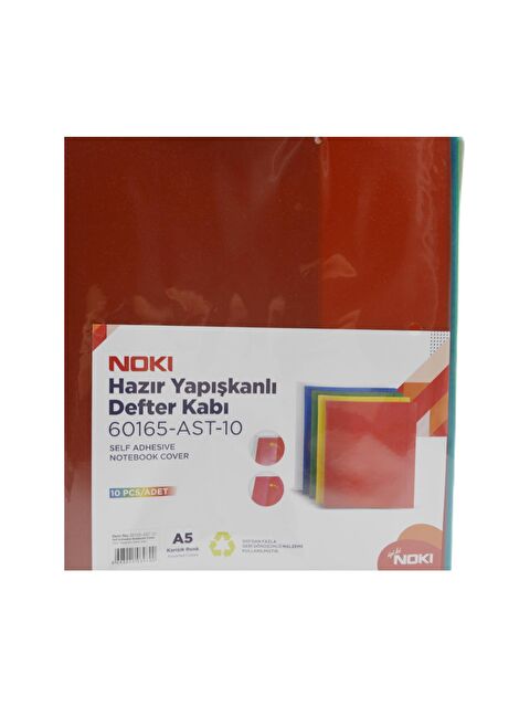 Noki Hazır Yapışkanlı A5 Defter Kabı Renkli 10'lu 60165-AST-10 - S000139745-27074