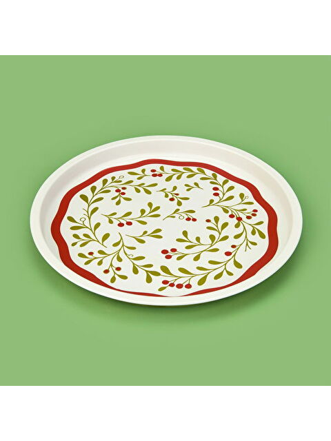 Sarkap Kokina Metal Tepsi - Bej / Renkli - S000476987-23173