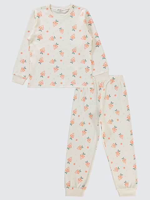 Civil Girls Kız Çocuk Pijama Takımı 6-9 Yaş Açık Somon - S000309746-23047