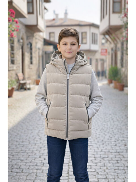 Pina Kids Erkek Çocuk Kapüşonlu Şişme Yelek - S000517252-19928