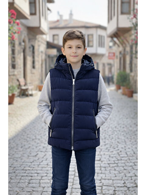 Pina Kids Erkek Çocuk Kapüşonlu Şişme Yelek - S000517252-21164