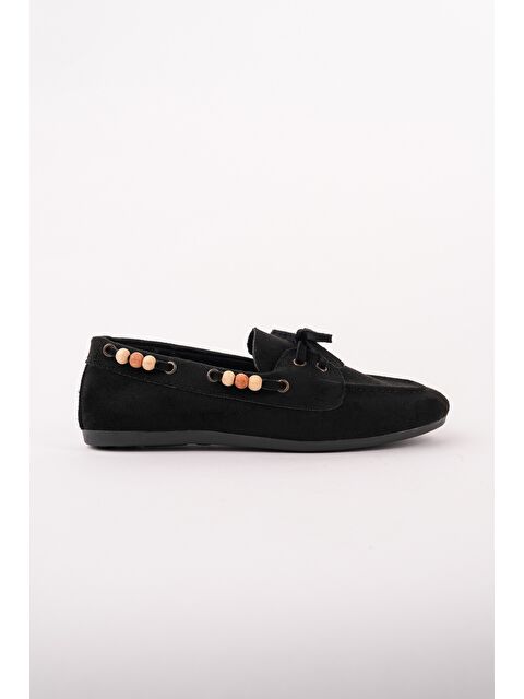 Muggo MULTİ Renkli Boncuk Detaylı Kadın Günlük Bağcıklı Loafer Ayakkabı - S000531567-19351