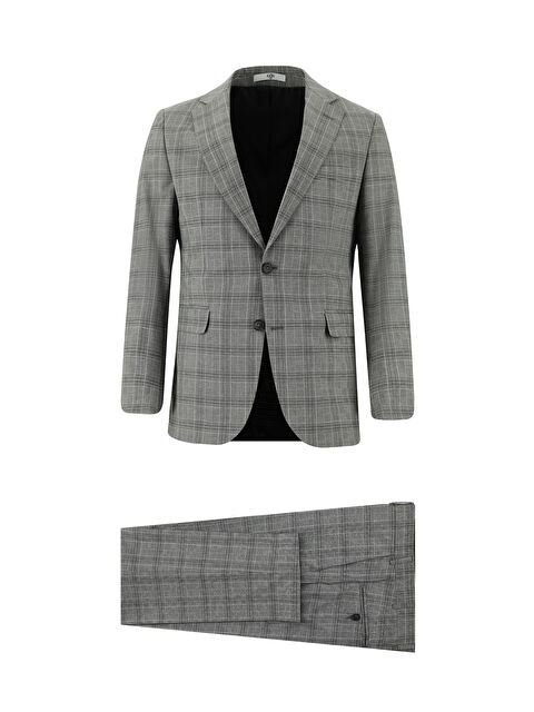 Kiğılı Regular Fit Klasik Ekose Takım Elbise