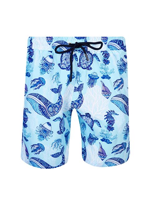 Lapi·eno Erkek Deniz Havuz Şortu Desenli Raul S266 Mavi - S000173970-17234