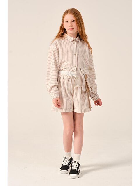 JAZZİEE Genç Kız Çocuk Çizgili Şort - S000315714-19928