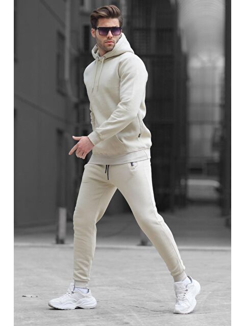 Madmext Açık Bej Kapüşonlu Basic Eşofman Takımı 5905 - S000031624-19927