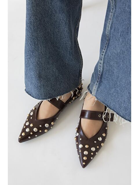 Straswans Aqua  Kadın  Drop  Detay  Deri  Babet Kahve - S000513170-19413