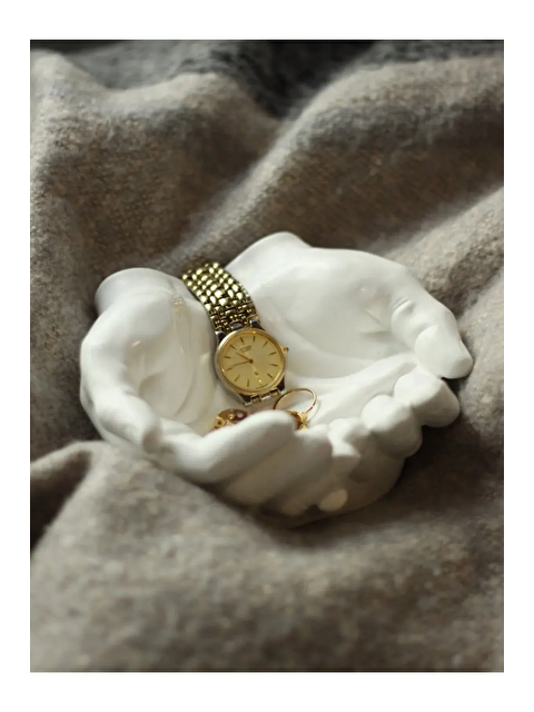 Havalı Tasarım Dekoratif El / Avuç Figürlü El Yapımı Beton Organizer / Kase - S000158650-20063