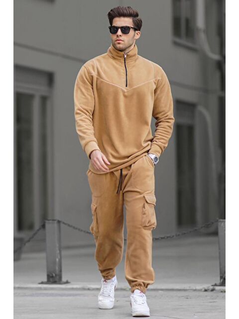 Madmext Hardal Fermuar Yaka Polar Erkek Eşofman Takımı 5931 - S000445044-20600