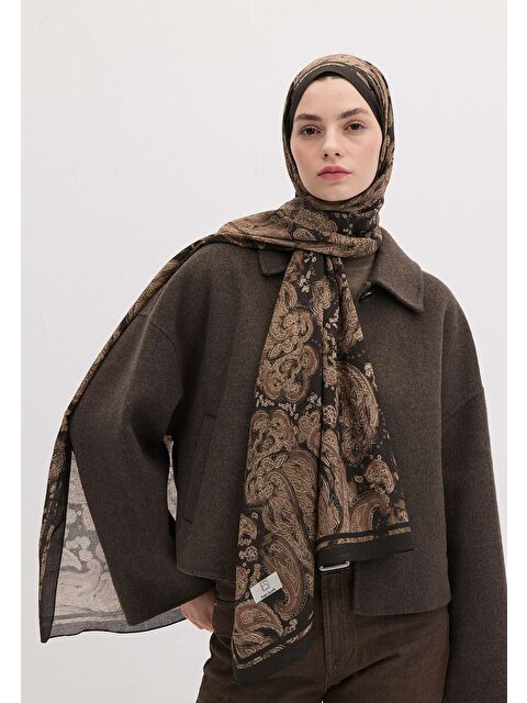 Fresh Scarfs Freda Desen Şal Toprak - S000458370-14742