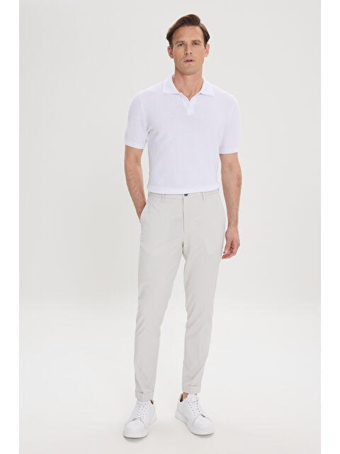 Altınyıldız Classics Erkek Taş Slim Fit Dar Kesim Beli Lastikli Yan Cep Rahat Pantolon