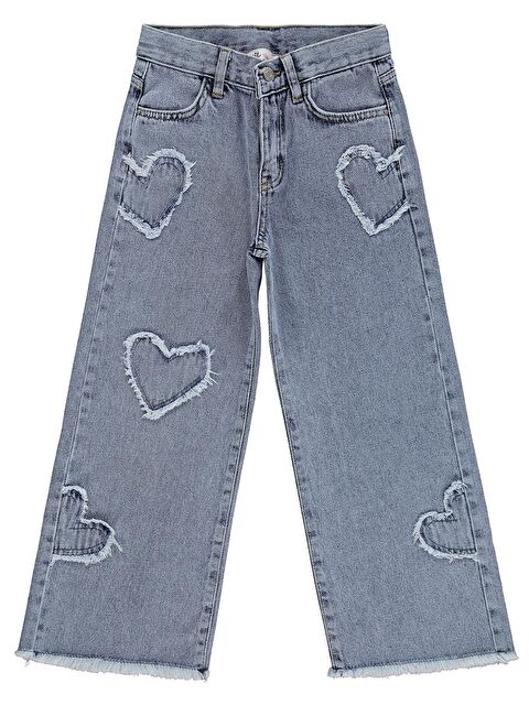 Civil Girls Kalpli 10-13 Yaş Pantolon Jean - Mavi