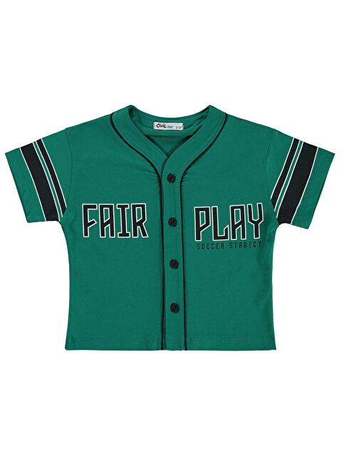 Civil Boys Faır Play Baskılı 2-5 Yaş Gömlek - Yeşil