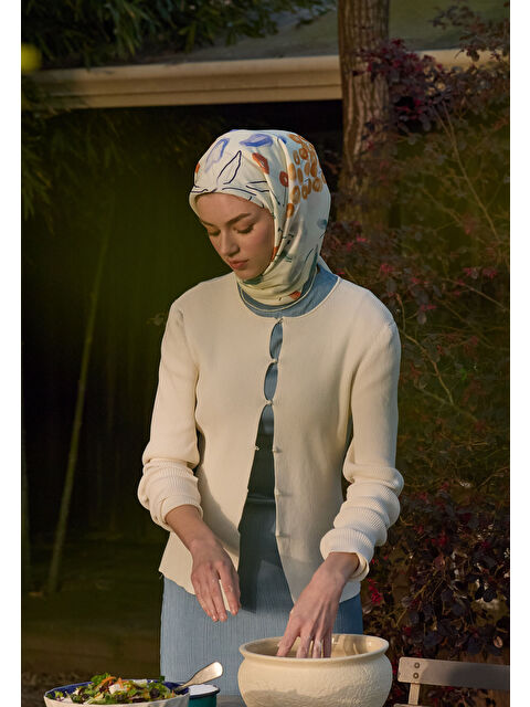 Fresh Scarfs Cherry Desen Pamuk İpek Eşarp Kırmızı - S000458375-20045