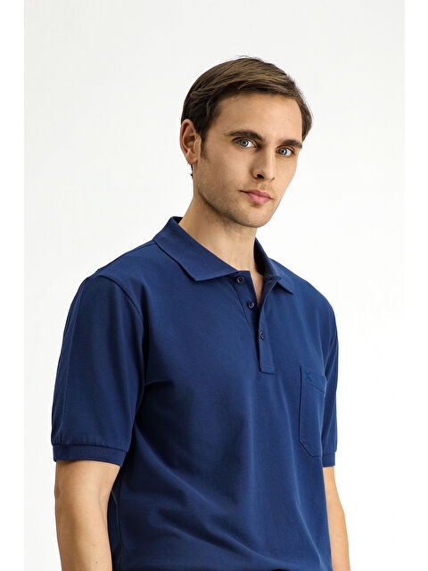 Kiğılı Regular Fit Pamuk Nakışlı Cepli Kıvrılmaz Polo Yaka %100 Pamuk Tişört - S000405061-23093