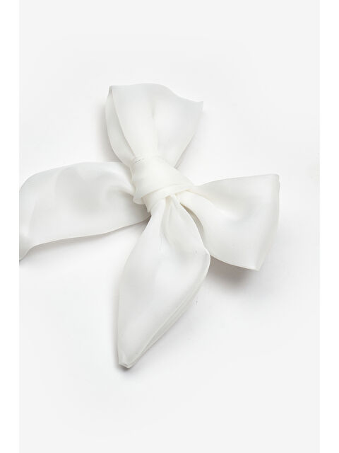 Le Mabelle Beyaz Caroline Tül Fiyonk Kız Çocuk Klips Toka - S000439499-20063