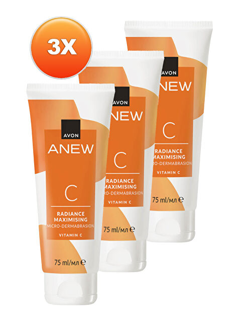 AVON Anew Radiance Maximising Mikro Dermabrazyon C Vitamin Arındırıcı Scrub 75 Ml. Üçlü Set - S000285559-10231