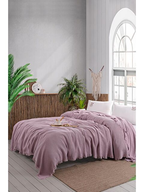 Çeyiz Diyarı Missera 4 Parça Çift Kişilik Pike Takımı Rose