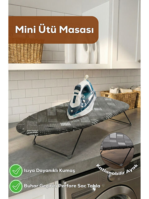 Porsima 15120-4 Smart Mini Seyahat Portatif Katlanabilir Ayaklı Ütü Masası