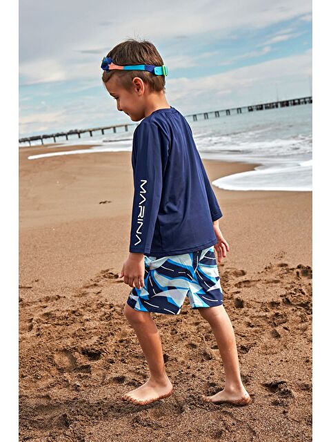 Marina Erkek Çocuk Lacivert Yüzme Tişört T2451 - S000263889-21164