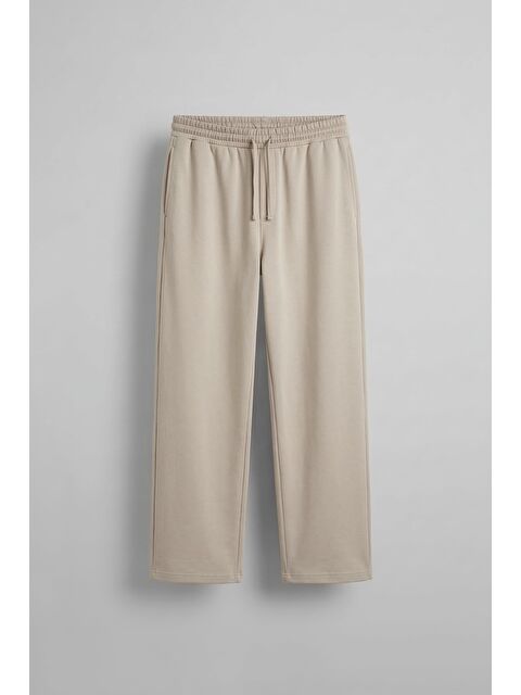 Abluka Online Erkek Baggy Fit Rahat Kesim Esnek Kumaş Eşofman Altı Bej