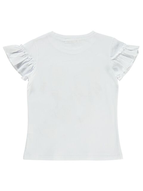 Civil Girls Kız Çocuk Tişört 4-9 Yaş Beyaz