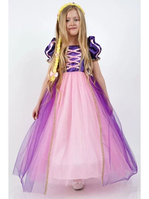 Cantoy Rapunzel Prenses Kız Çocuk Elbise