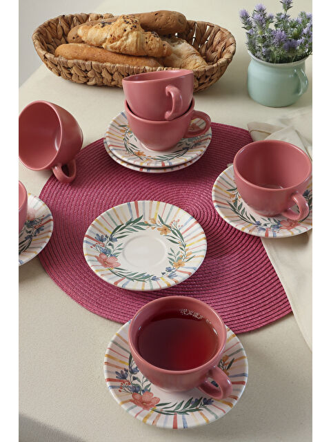Keramika Soft Flowers Kera Çay Takımı 12 Parça 6 Kişilik - S000356260-23173