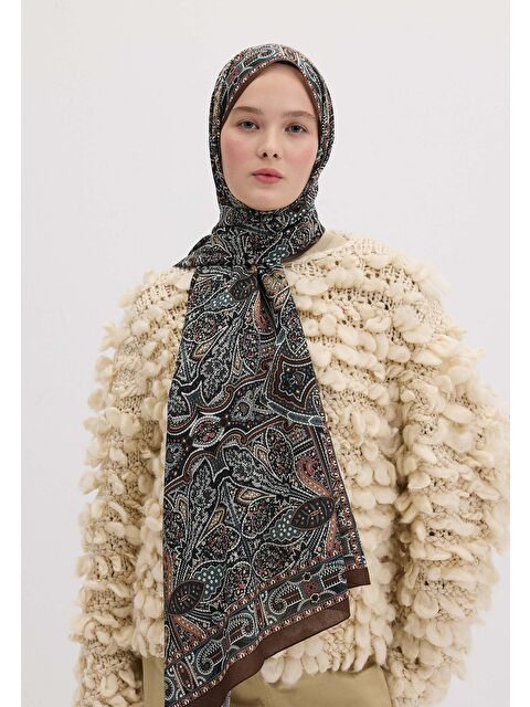 Fresh Scarfs Helene Desen Şal Kahve - S000458387-28102