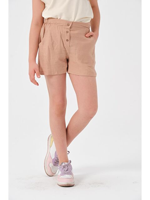 JAZZİEE Genç Kız Çocuk Düğme Detaylı Şort - S000315719-19928