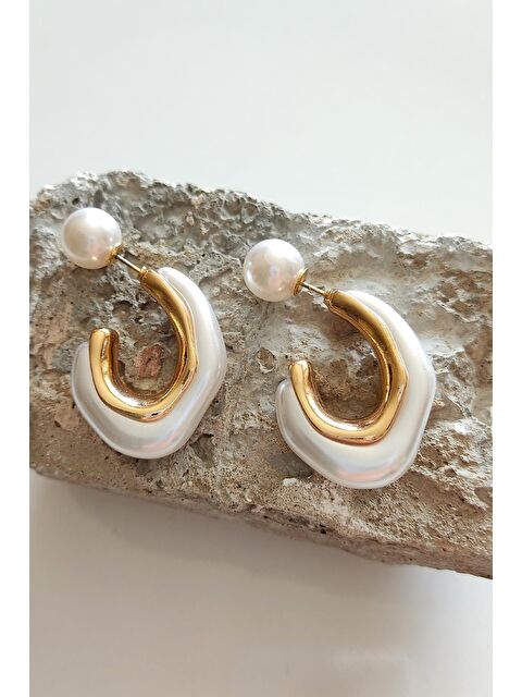 New Obsessions Akrilik İncili Caramio Küpe - S000116867-19928