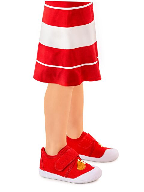 Kiko Kids Strawberry Cırtlı Kız Bebek İlk Adım Panduf Ayakkabı - S000197907-20045
