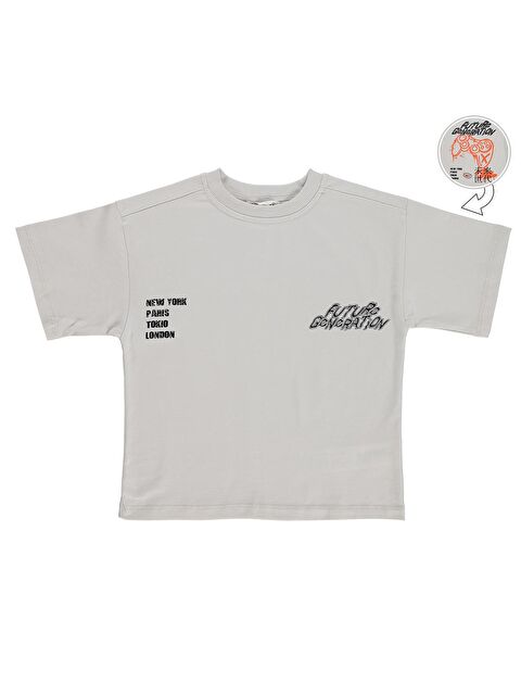 Civil Boys Future Sırt Baskılı 2-5 Yaş Tişört - Koyu Taş Rengi