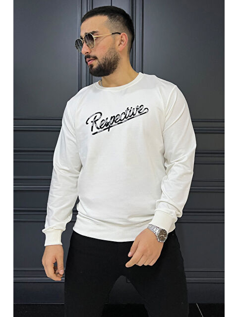 Mishar İtalia Erkek Bisiklet Yaka Ön Nakışlı Sweatshirt - S000309298-20063