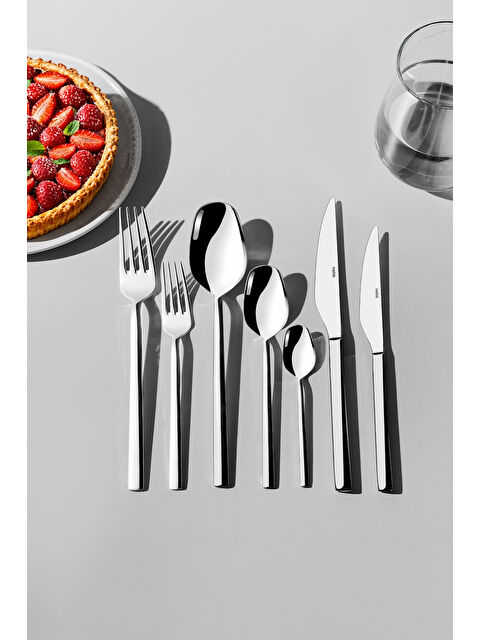 Nehir Lorenzo Sade 12 Kişilik 84 Parça Deri Kutulu Çatal Kaşık Bıçak Takımı