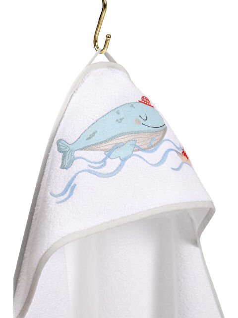 Casadora Baby Boubou %100 Pamuk- Nakışlı Bebek Havlu -Kundak