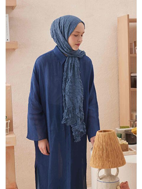 Fresh Scarfs Vual Crash Şal Jean Mavi - S000420273-19943