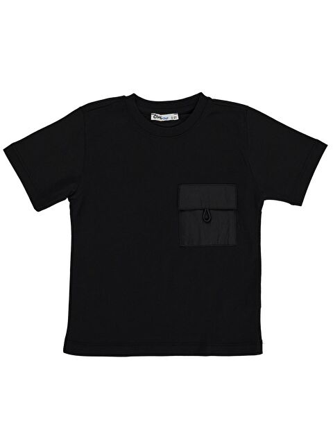 Civil Boys Önü Cepli 2-5 Yaş Tişört - Siyah