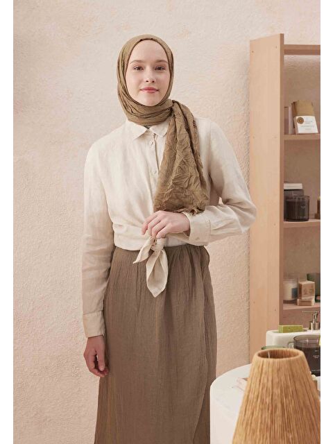 Fresh Scarfs Vual Crash Şal Sahra - S000420273-6829
