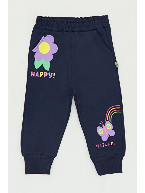 Fullamoda Baskılı Paçası Lastikli Kız Çocuk Eşofman Altı - S000161575-21164