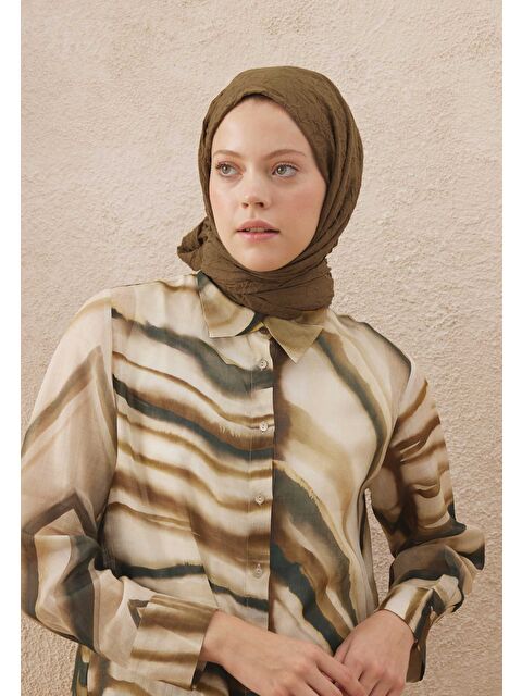 Fresh Scarfs Vual Crash Şal Askeri Haki - S000420273-7686