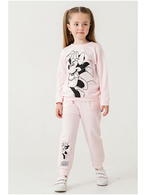cassolını Kız Çocuk Minnie Mouse Baskılı Mevsimlik Eşofman Takımı