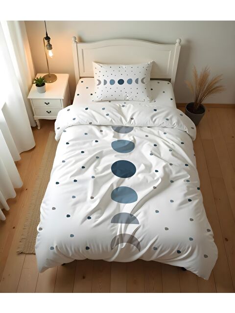 Evmila Boho Desenli Çarşafsız 2'li Takım Baskılı Tek Kişilik Nevresim Takımı 160x220 cm - S000423676-20063