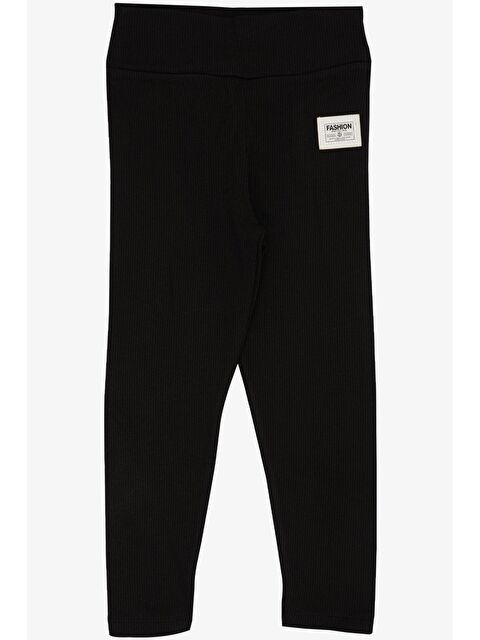 Breeze Kız Çocuk Tayt Fashion Armalı Taşlı Siyah (8-9 Yaş) - S000147231-19351