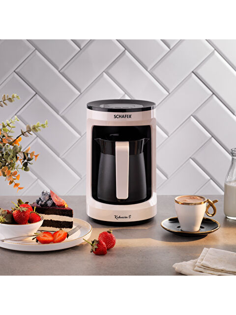 SCHAFER Kahvecim S Otomatik Sütlü Türk Kahve Makinesi-Krem - S000487712-19966