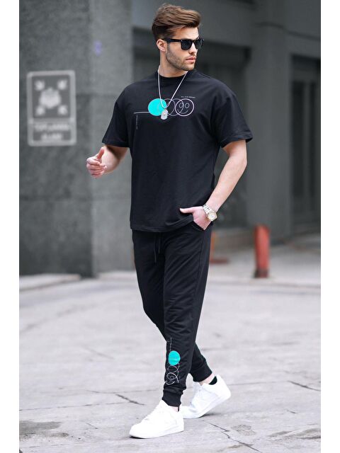 Madmext Siyah Kısa Kollu Eşofman Takımı 5935 - S000445046-19351