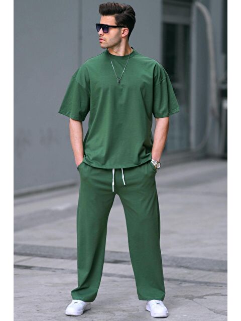 Madmext Haki Erkek %100 Pamuk Eşofman Takımı 5938 - S000445048-18547