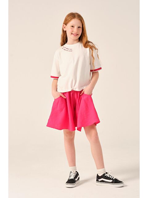 JAZZİEE Genç Kız Çocuk Etek Görünümlü Dokuma Şort - S000315724-18686