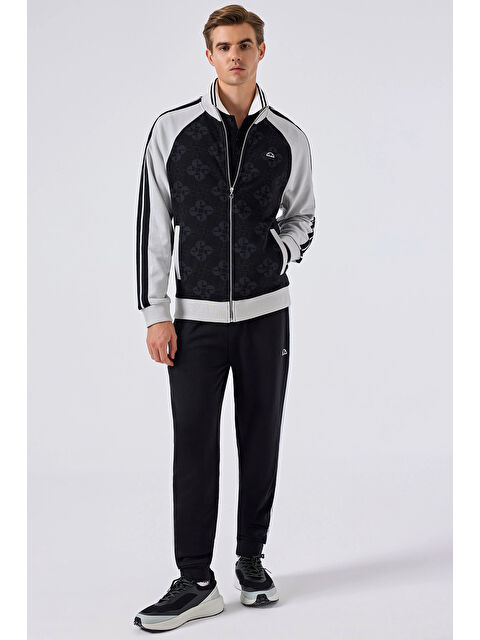 Ellesse Pamuklu Kontrast Şeritli Normal Bel Lastikli Paça Eşofman Altı 5SM4363-BK